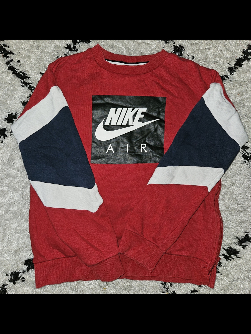 Nike Red Colorblock Crewneck
